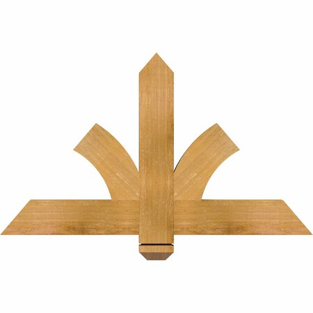 Ekena Millwork Redmond Rough Sawn Timber Gable Bracket, Western Red Cedar, 36"W x 21"H x 2"D x 4"F, 14/12 Pitch GBW036X21X0204RED00RWR